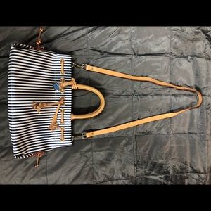 Dooney & Burke Blue Striped Satchel